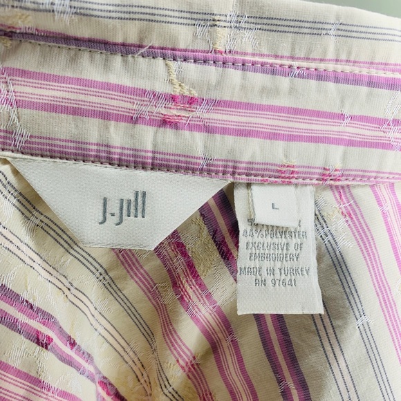 J. Jill Cotton VNTG Button Down Embroidered Shirt - Picture 8 of 9